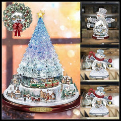 Christmas Stickers Crystal Tree Garland Santa Glass Stickers