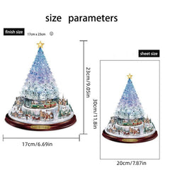 Christmas Stickers Crystal Tree Garland Santa Glass Stickers