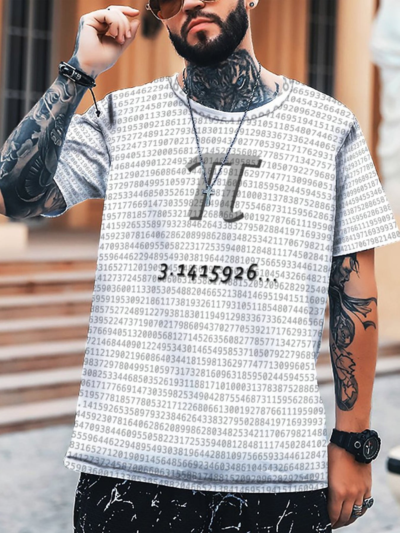 3D Print Men's Graphic T-Shirt Short Sleeve Pullover Tops