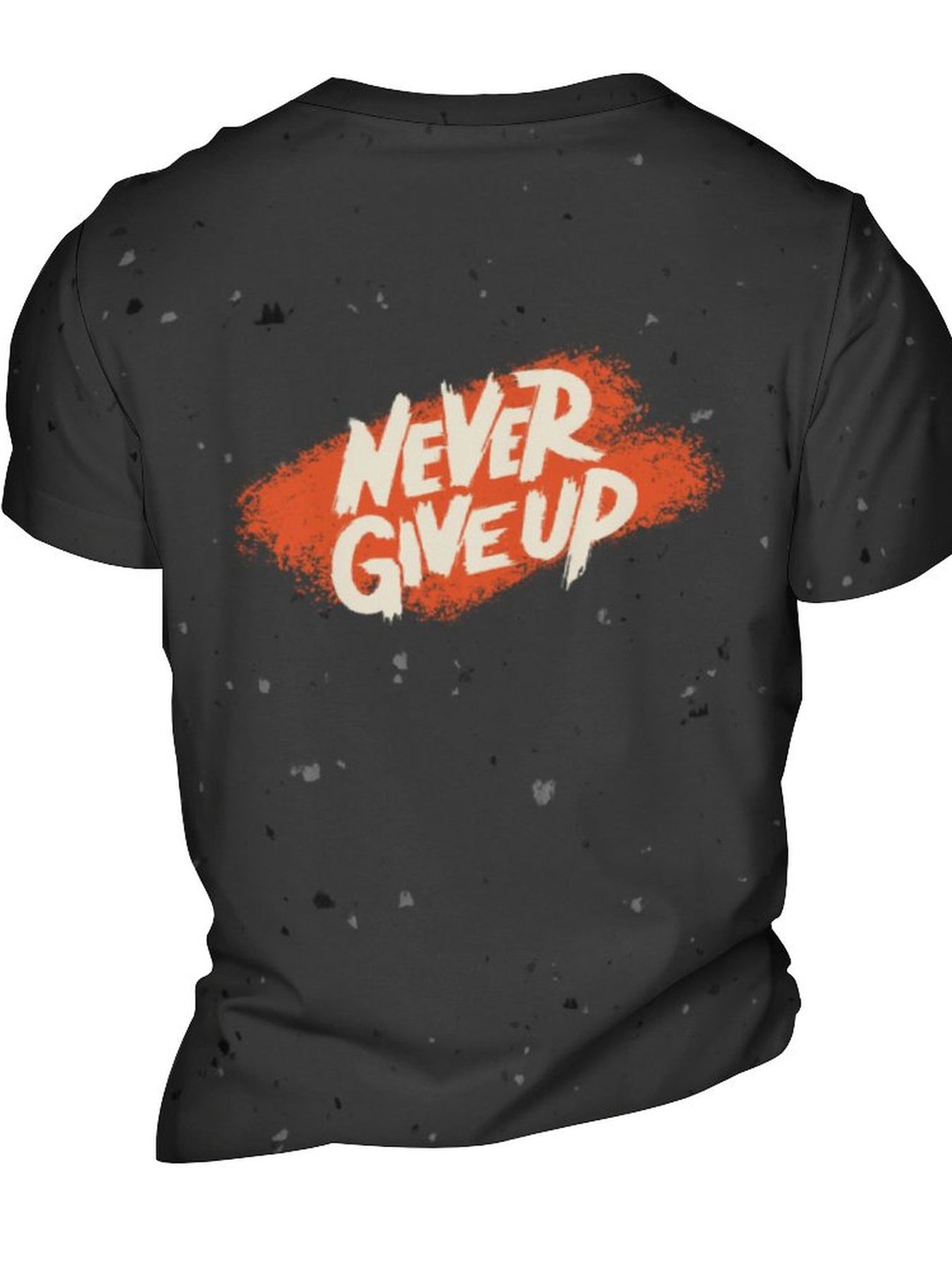 Inspirational Slogan Never Give Up 3D Digital Men's Graphic T-shirt