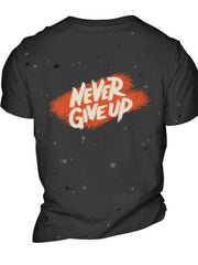 Inspirational Slogan Never Give Up 3D Digital Men's Graphic T-shirt