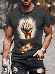 Inspirational Slogan Never Give Up 3D Digital Men's Graphic T-shirt
