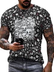 Halloween Style Pumpkin 3D Print Men's Graphic T shirt Causal Comfy Tees