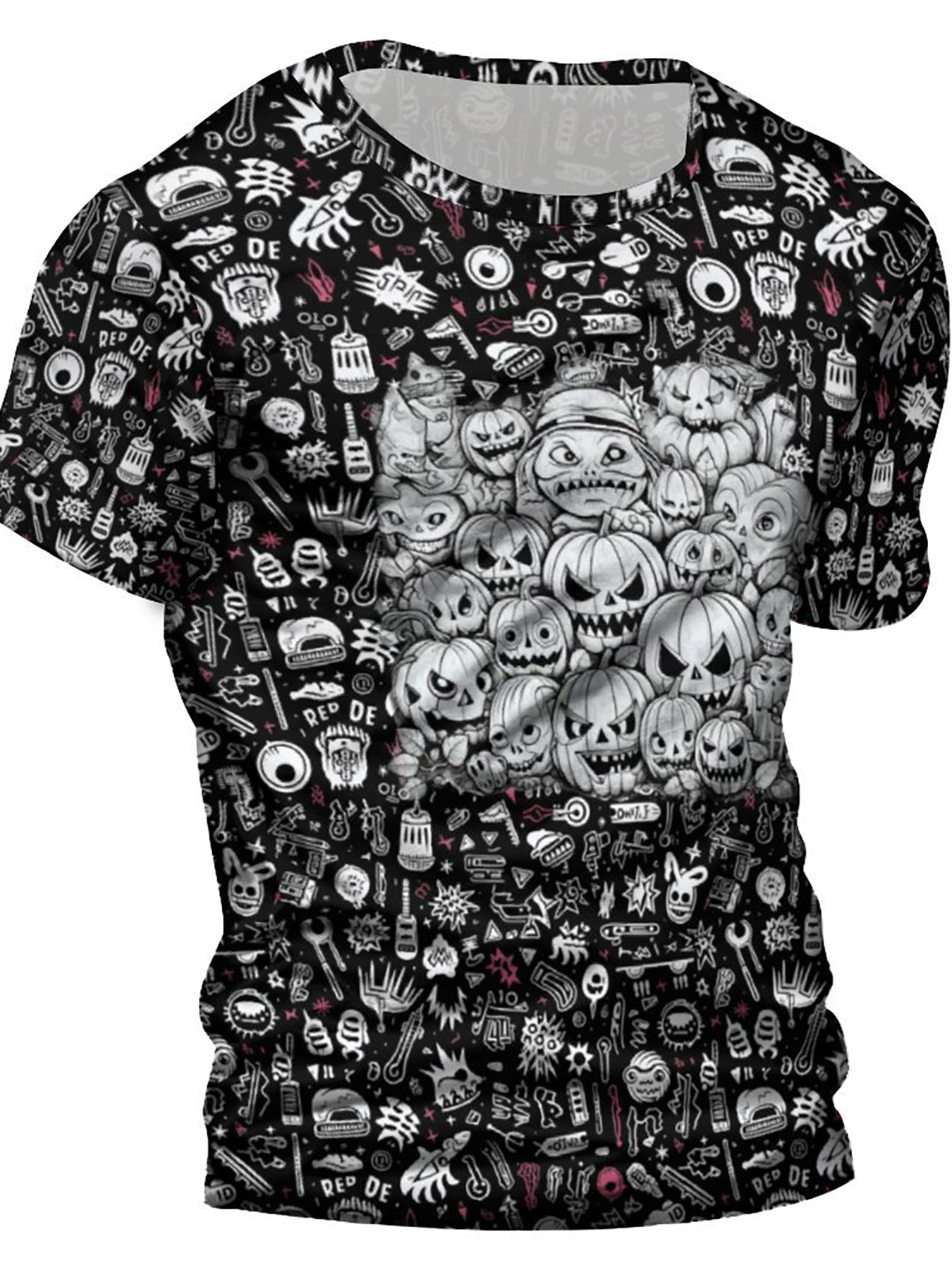 Halloween Style Pumpkin 3D Print Men's Graphic T shirt Causal Comfy Tees