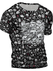 Halloween Style Pumpkin 3D Print Men's Graphic T shirt Causal Comfy Tees