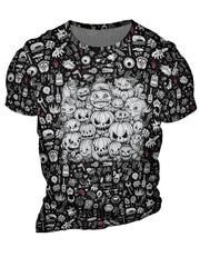 Halloween Style Pumpkin 3D Print Men's Graphic T shirt Causal Comfy Tees