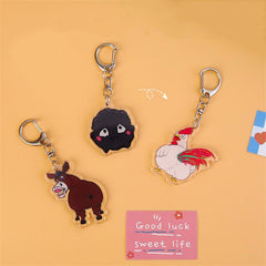 3pcs Cartoon Animal Keychain Bag Charm Pendant Gift