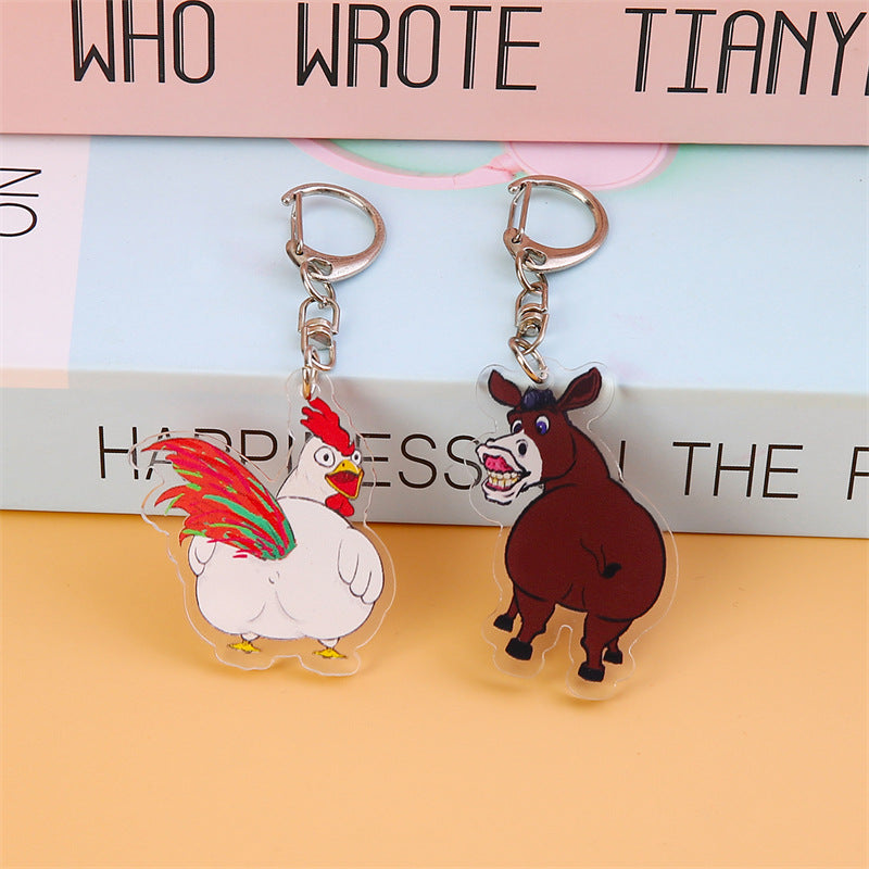 3pcs Cartoon Animal Keychain Bag Charm Pendant Gift