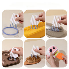 5 Pcs Keyboard Cleaning Brush Bendable Cup Cover Groove Gap Dead Corner Brushes