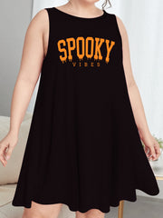 Casual Nightdress Women's Plus Letter Print Sleep Dress