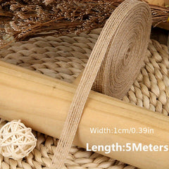Natural Jute Ribbon For Wrapping Packaging Gift DIY Vintage Jute Burlap Ribbon