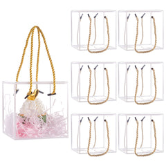 Set of 30 Transparent PVC Plastic Square Jewelry Packaging Display