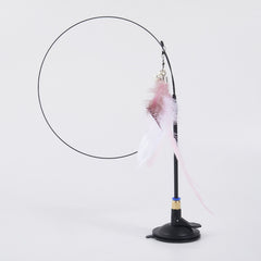 Feather Cat Teaser Stick with Bell and Sucker