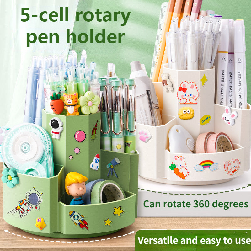 360 Rotatable Pen Holder Stationery Organizer in Durable Material