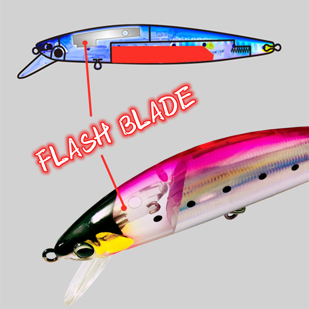 1pc 38g Artificial Sinking Minnow Fishing Lure Swimbait Bionic Wobbler Hard Bait