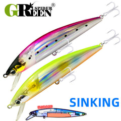 1pc 38g Artificial Sinking Minnow Fishing Lure Swimbait Bionic Wobbler Hard Bait