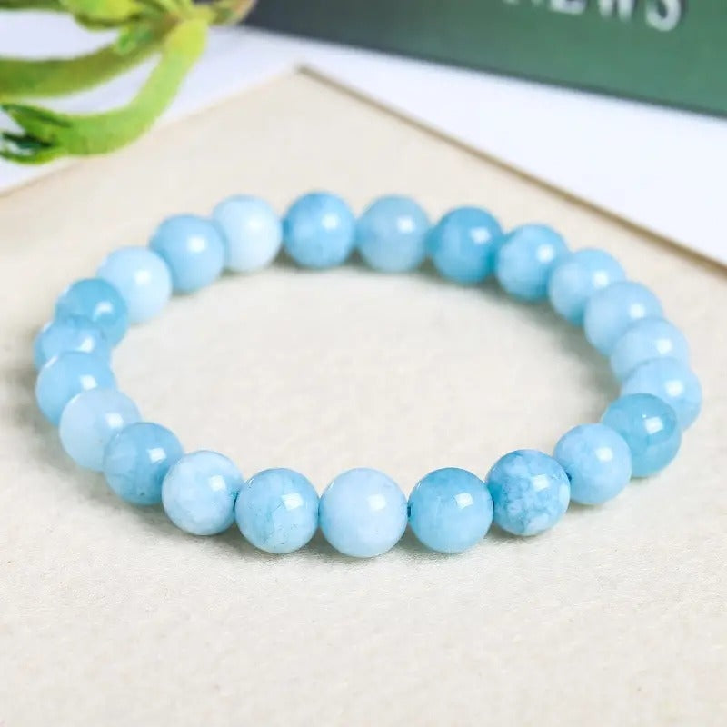 Aquamarine Stone Bracelet Natural Stone Gift