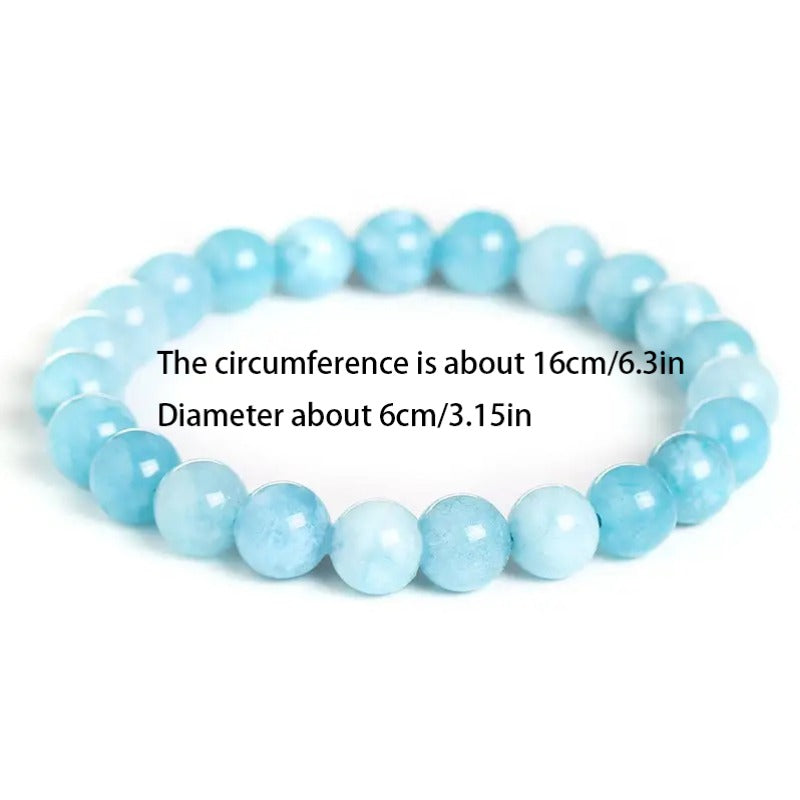 Aquamarine Stone Bracelet Natural Stone Gift