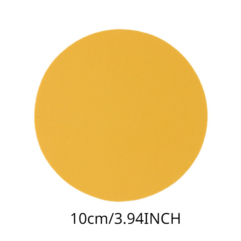 1pc Round Coaster Classic Style Round Table Mat Tea Cups PVC Leather Insulated