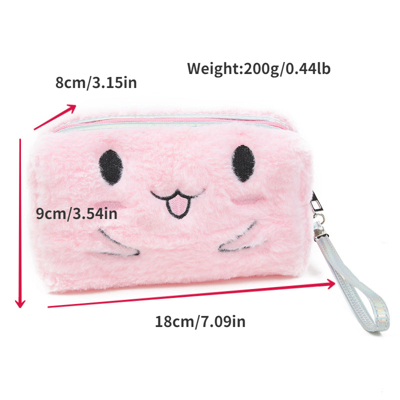 Plush Makeup Bag Soft Brush Holder Toiletry Bag Travel Pouch Gift