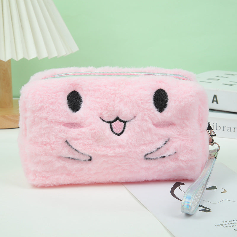 Plush Makeup Bag Soft Brush Holder Toiletry Bag Travel Pouch Gift