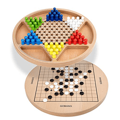 Checkers 2-in-1 Traditional Strategy Board Game - Family & Party Fun