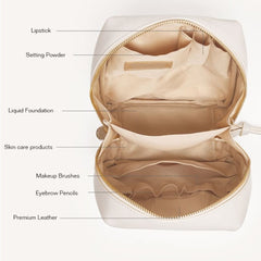 Large Capacity PU Leather Cosmetic Bag Makeup Organizer