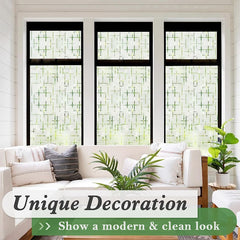 Frosted Cross Pattern Privacy Glass Non Adhesive Window Stickers