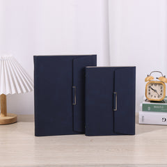 30 Notebook Solid Business Meeting Record Book Storage Faux Leather Handbooks
