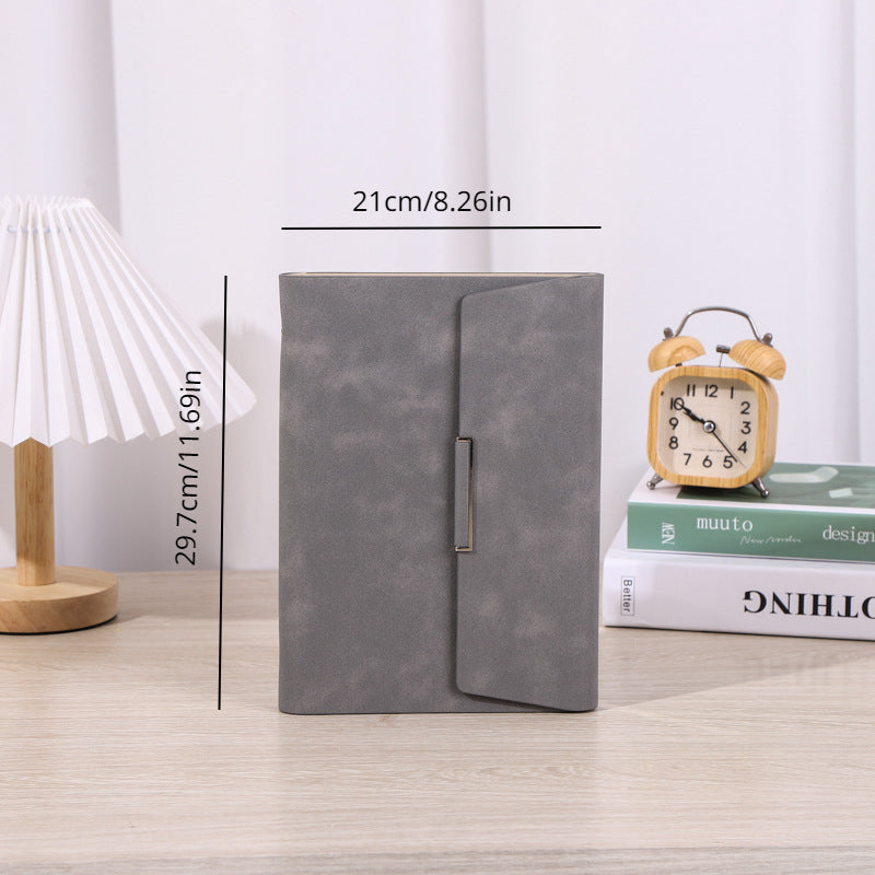 30 Notebook Solid Business Meeting Record Book Storage Faux Leather Handbooks
