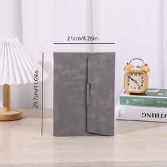 30 Notebook Solid Business Meeting Record Book Storage Faux Leather Handbooks