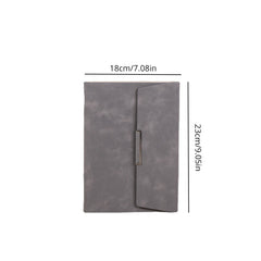 30 Notebook Solid Business Meeting Record Book Storage Faux Leather Handbooks