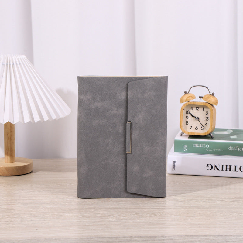 30 Notebook Solid Business Meeting Record Book Storage Faux Leather Handbooks