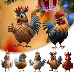 Chicken Acrylic Car Ornaments Christmas Easter Home Decor