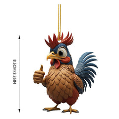 Chicken Acrylic Car Ornaments Christmas Easter Home Decor