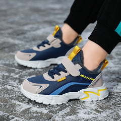 Warm Plus Fleece Low Top Sneakers For Boys