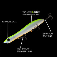 Topwater Pencil Popper Fishing Lure 125mm 18g Saltwater Baits