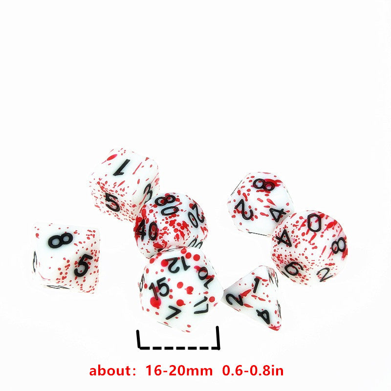 7pcs Dice Set D4 D20 High Sided Dice Board Game Dice