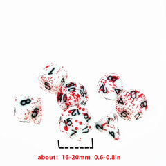 7pcs Dice Set D4 D20 High Sided Dice Board Game Dice