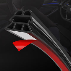3 Layer Car Door Rubber Seal Strip Sound Insulation