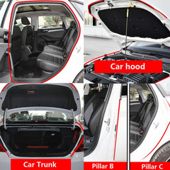 3 Layer Car Door Rubber Seal Strip Sound Insulation