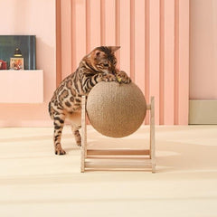 Cat Scratching Pad With Bell Wooden Cat Claw Grinding Toy
