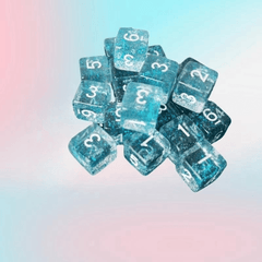 10pcs Glitter Digital Dice Set for Board Games