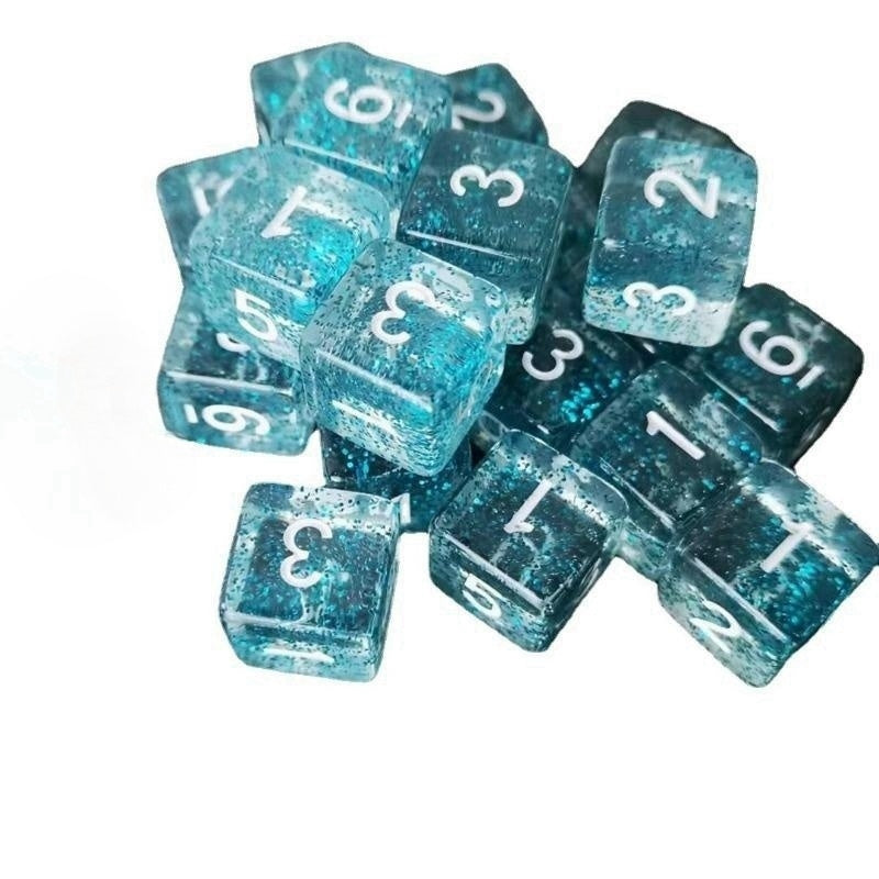 10pcs Glitter Digital Dice Set for Board Games