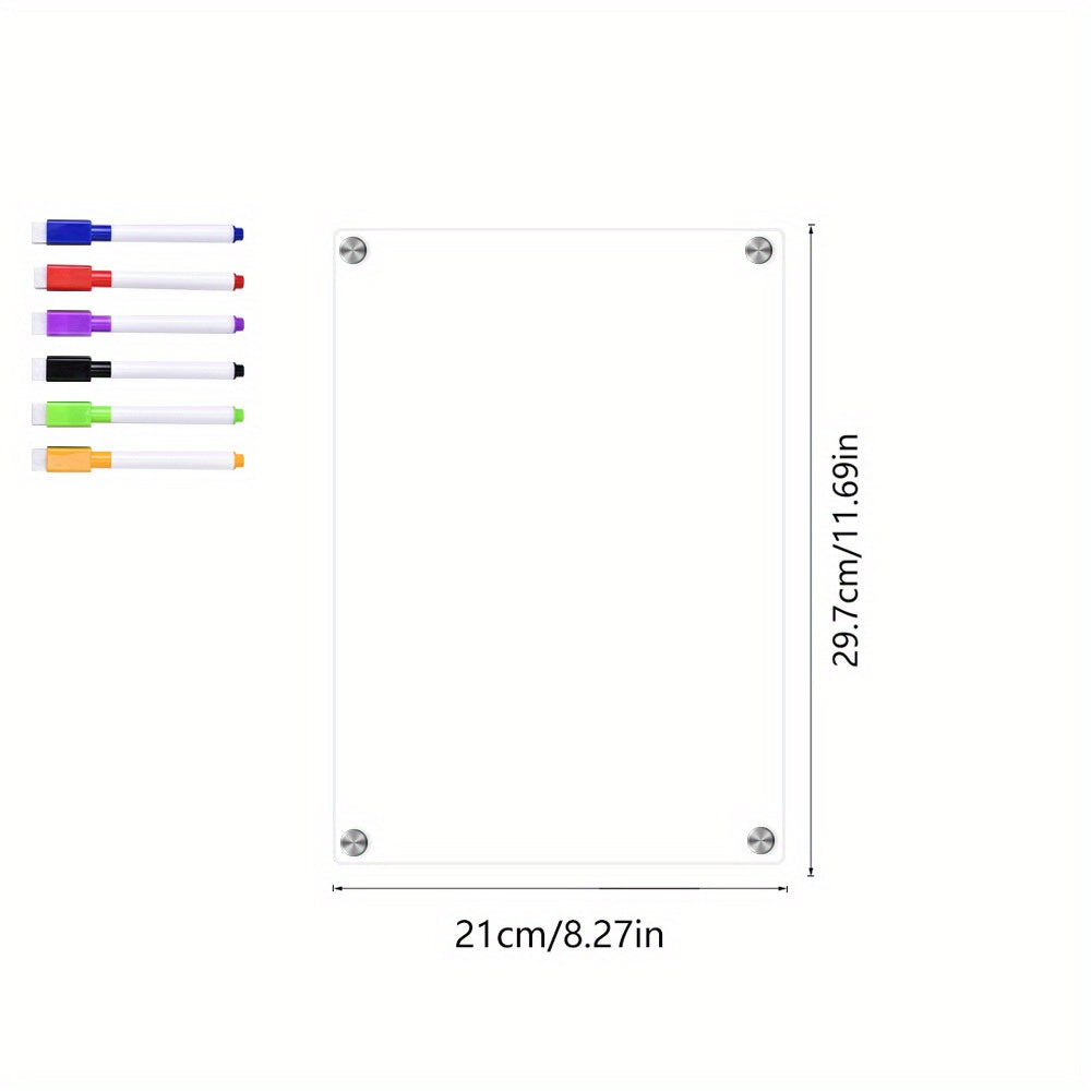 Acrylic Magnetic Dry Erase Board Calendar Clear 40 X 30 Inches