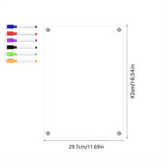 Acrylic Magnetic Dry Erase Board Calendar Clear 40 X 30 Inches