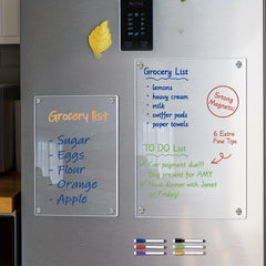 Acrylic Magnetic Dry Erase Board Calendar Clear 40 X 30 Inches