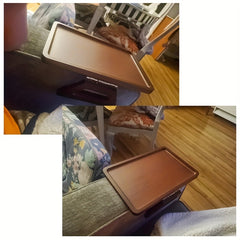 Arm Table Clip On Tray Sofa Table For Wide Couches Portable TV Table