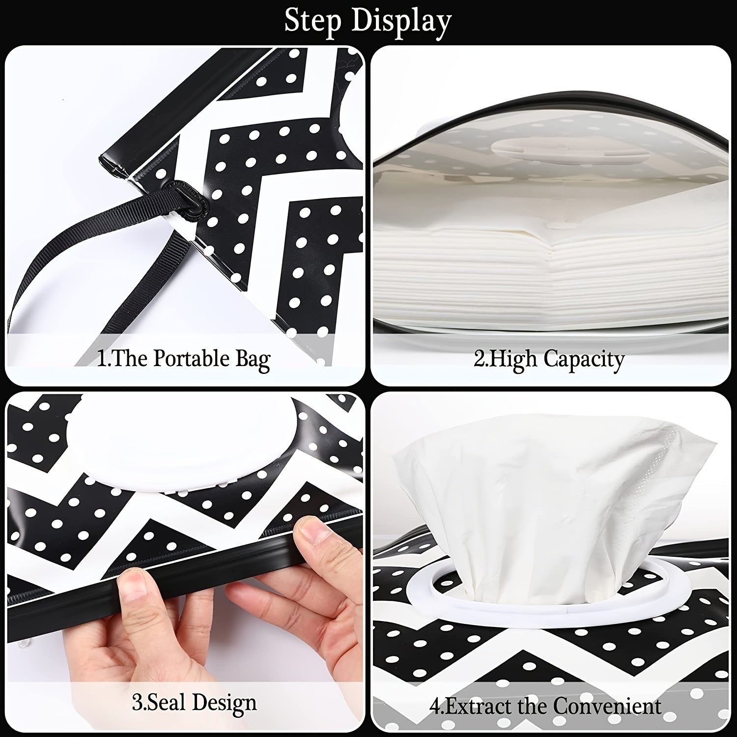 2pcs Portable Wet Towel Bag Dispenser Travel Holder