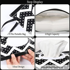 2pcs Portable Wet Towel Bag Dispenser Travel Holder
